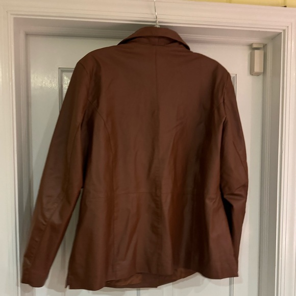 Jessica London size 20 brown leather jacket - Picture 5 of 5
